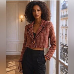 NWT: Maeve By Anthropologie tweed Blazer